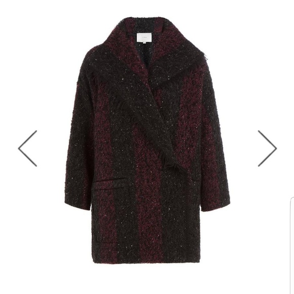 IRO NWT nubby wool wrap lined coat size 8 - Picture 3 of 7